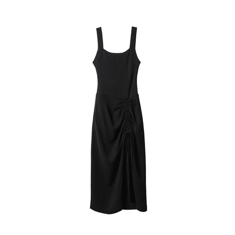 Fashionable Tank Top Dress Autumn Dress New Black Slimming